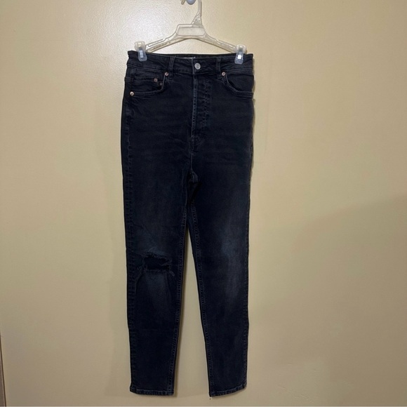 We The Free Button Fly Skinny Zuri Mom Jean Women 27 Washed Black - Picture 5 of 12